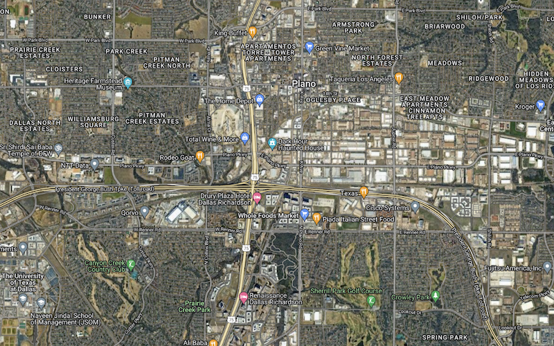 Google Maps Plano Texas